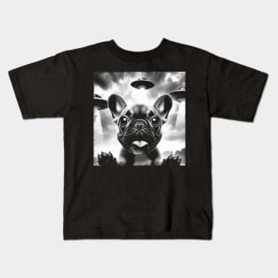 French Bulldog UFO Fiesta Fun and Fashionable T-shirts for Bulldog Kids T-Shirt